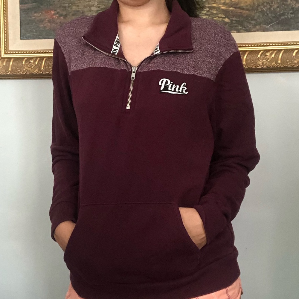 PINK Zip Up Sweater